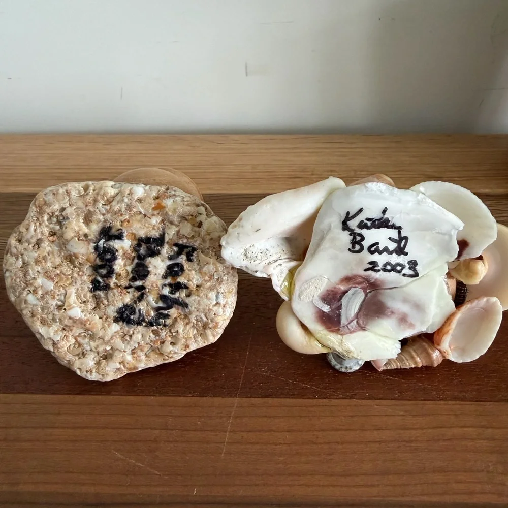 OOAK Vintage Shell Candle Holders set of 2